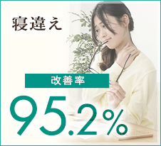 寝違い 改善率 95.2%